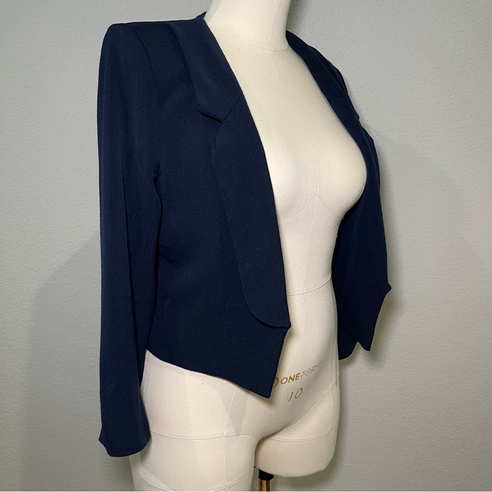 Chloe cropped navy wool blazer EU40 US10 UK12